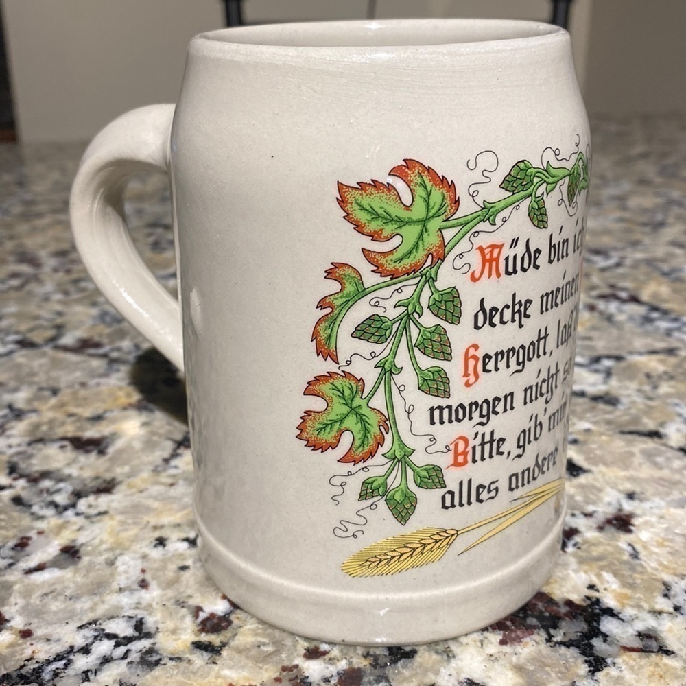 German stein collectible with saying​​​​​​​​​​​​​​​